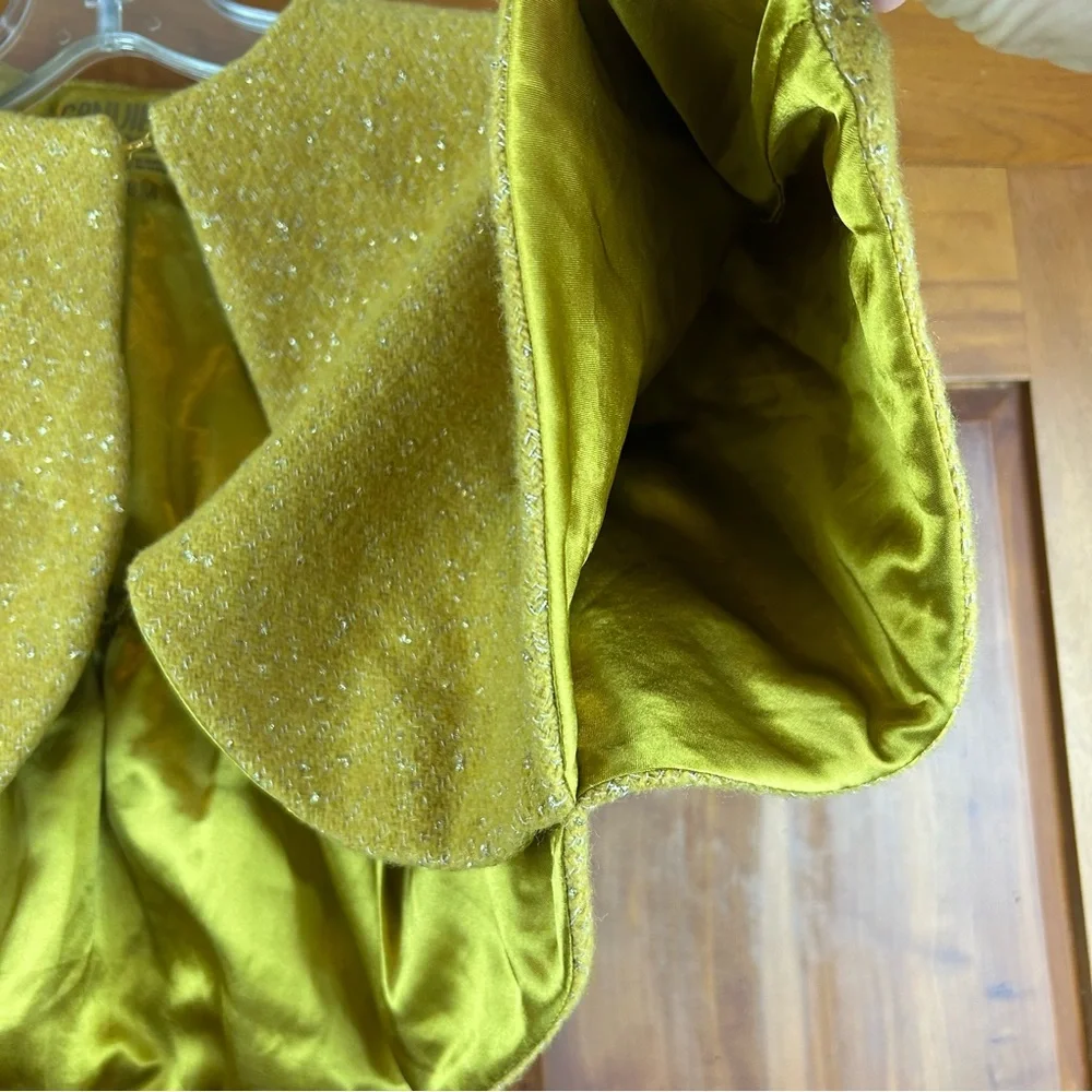OshKosh B'Gosh Wool Blend Metallic Sparkly/Cape/Poncho Jacket with Satin Lining